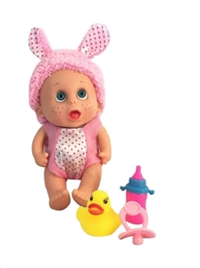 10 inch plastic solid body evade glue hands really eyes with 3 d animal dolls with music palm bottle - OBL719908