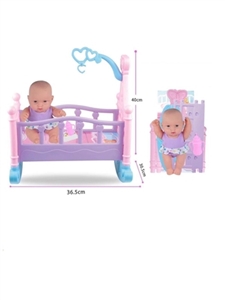 12 inches of evade glue with music baby bottles of diapers with big bed - OBL719913