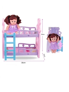 12 inches of evade glue with music baby bottles of diapers with double bed - OBL719917