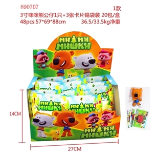 3 inch Mimi bear doll 1 only 3 card tin bagged 20 bag/box - OBL720181