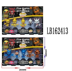 2.5 -inch Q version of the POP shook his head at midnight bear 5 dolls 5 only 35 mm round base card - OBL720370