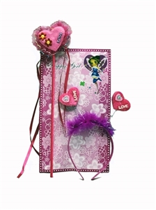 Peach heart stick hearts tire two-piece outfit - OBL721283