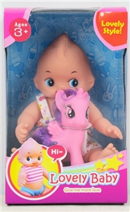 Six inches simulation dolls with small animals - OBL721607