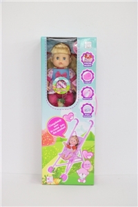 14 inches of evade glue water urine with IC baby doll (with strollers) - OBL721769