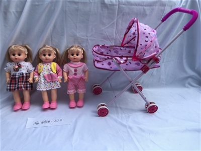 14 inch empty handed doll with four tones of IC with iron carts - OBL722016