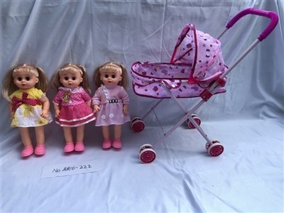 14 inch empty handed doll with four tones of IC with iron carts - OBL722018