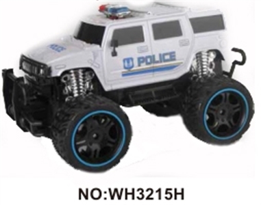 1：16四通遥控仿真大轮警车（带灯光包电） - OBL723362