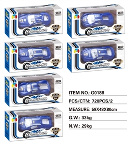 单只单盒警察合金小车(6款混装）A款 - OBL723393