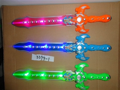 Flashing green sword with English pronunciation - OBL723489