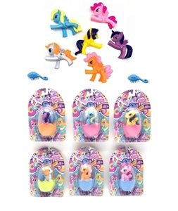 High-grade double-sided color design blister plastic joints Ma Baoli 6 colors mixed with a comb - OBL724243