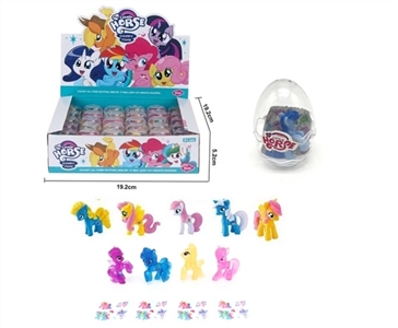 High-grade plastic horse 10 and crystal plastic horse 10 with only 20 PCS stickers display box - OBL724254
