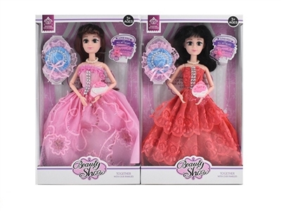 High-end wedding dress 11.5 inch 12 joint real 3 d body really eyes Amy barbie hat with flowers a ne - OBL724284