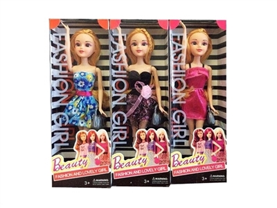 高档盒装11.5寸实身3D真眼珠时装芭比带手提包 - OBL724304