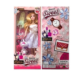 11.5 inch solid body live hand fashion barbie take umbrellas with clothes - OBL725360