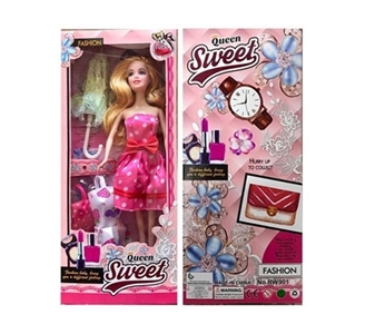 11.5 inch solid body live hand fashion barbie take umbrellas with clothes - OBL725361