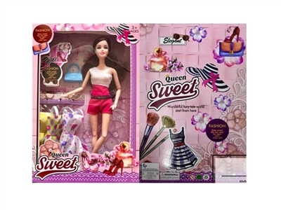 11.5 inch solid body 12 joint fashion barbie take bag with clothes - OBL725363