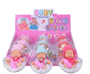 Environmental protection PVC transparent ball 8 inch sweater with a quilt sleep Eva eggs with baby b - OBL725425