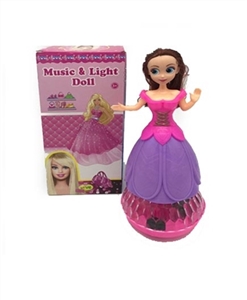 High grade 11.5 inch solid body universal rotating Sophia light music electric barbie - OBL725436