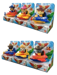 狗狗巡逻队带帽飞船6款混装（ABS材料主体+搪塑卡通动物头+回力功能）1PCS/盒 - OBL725638