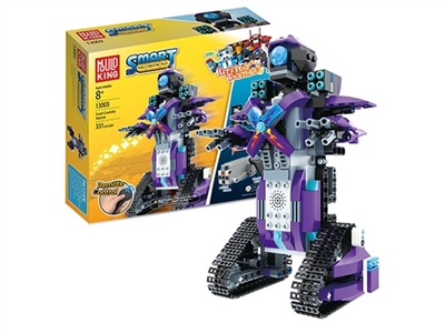 小颗粒拼装遥控积木机器人-智造时代SMART（罗伯特M3,骑士紫,337/PCS,机身包电） - OBL725760
