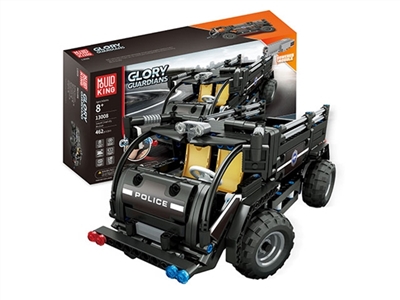 小颗粒拼装遥控积木运兵车-城市荣耀特警队(468/PCS,机身包电) - OBL725765