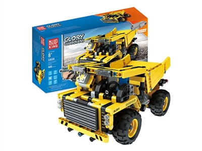 Small particles assembled remote control blocks glory mining truck - city teams (488 / PCS, the fuse - OBL725773