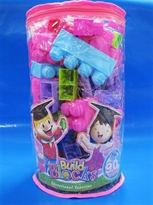 90 PCS pink cylinder blocks - OBL726348