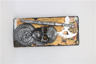 Silver copper pirates mask double sword and shield - OBL726364