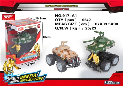 Jaguar inertia collision deformation robot tanks (random color) - OBL726442