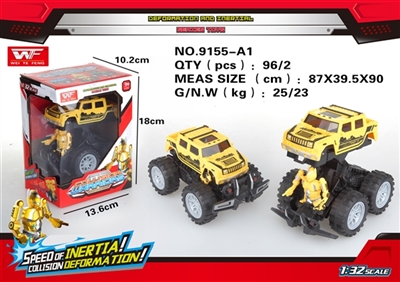 Inertia collision deformation robot hummer pickup truck - OBL726445