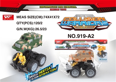 Inertia collision deformation robot command vehicle (random color) - OBL726463