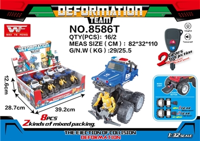 The ejection collision deformation of a police car - OBL726495