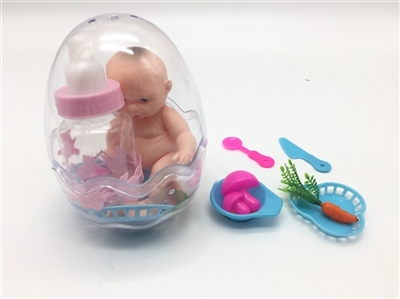 环保PVC球蛋12厘米搪胶蝴蝶睡娃带小熊带棉被24PC - OBL726537