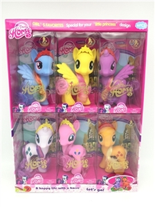 High-grade PVC box of six large evade glue Ma Baoli horse with music and seven color lantern shoes 6 - OBL726562