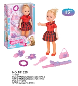 娃娃搭配发夹 头饰 卷发器 小提包 梳子 - OBL726743