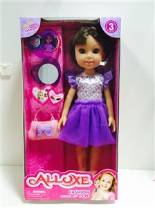 娃娃搭配镜子，梳子套装，手提包 - OBL726744