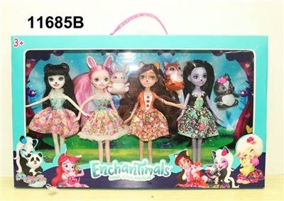 动物童话高中4只装配动物 五款混 - OBL727809