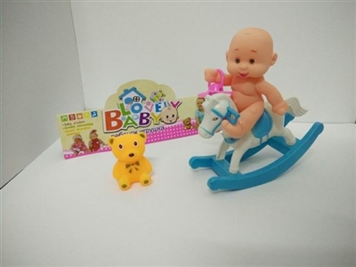 Cartoon evade glue big rocking horse suit the doll - OBL728092