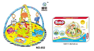 Round a baby-crawling fitness blanket (with music) - OBL728514