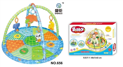 Round a baby-crawling fitness blanket (with music) - OBL728518