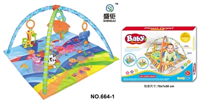 Square a baby-crawling fitness blanket (with music) - OBL728524