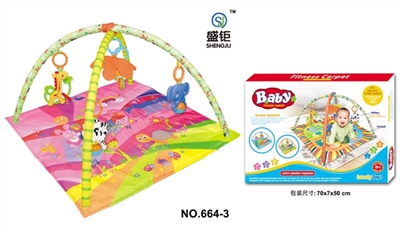 Square a baby-crawling fitness blanket (with music) - OBL728526