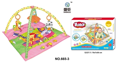 Square a baby-crawling fitness blanket (with music) - OBL728529