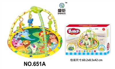 Round a baby-crawling fitness blanket (with light music) - OBL728536