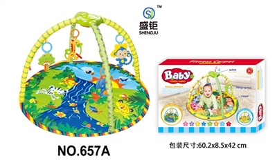 Round a baby-crawling fitness blanket (with light music) - OBL728541