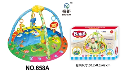 Oval baby crawl fitness blanket (with light music) - OBL728542