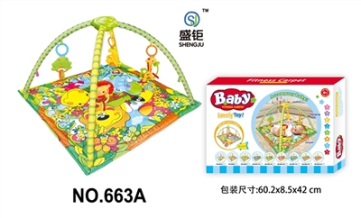 Square a baby-crawling fitness blanket (with light music) - OBL728545