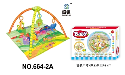 Square a baby-crawling fitness blanket (with light music) - OBL728547