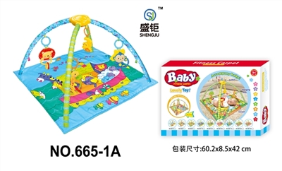 Square a baby-crawling fitness blanket (with light music) - OBL728549