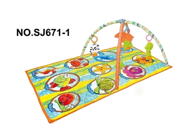 Rectangle a baby-crawling fitness blanket (with music) - OBL728552